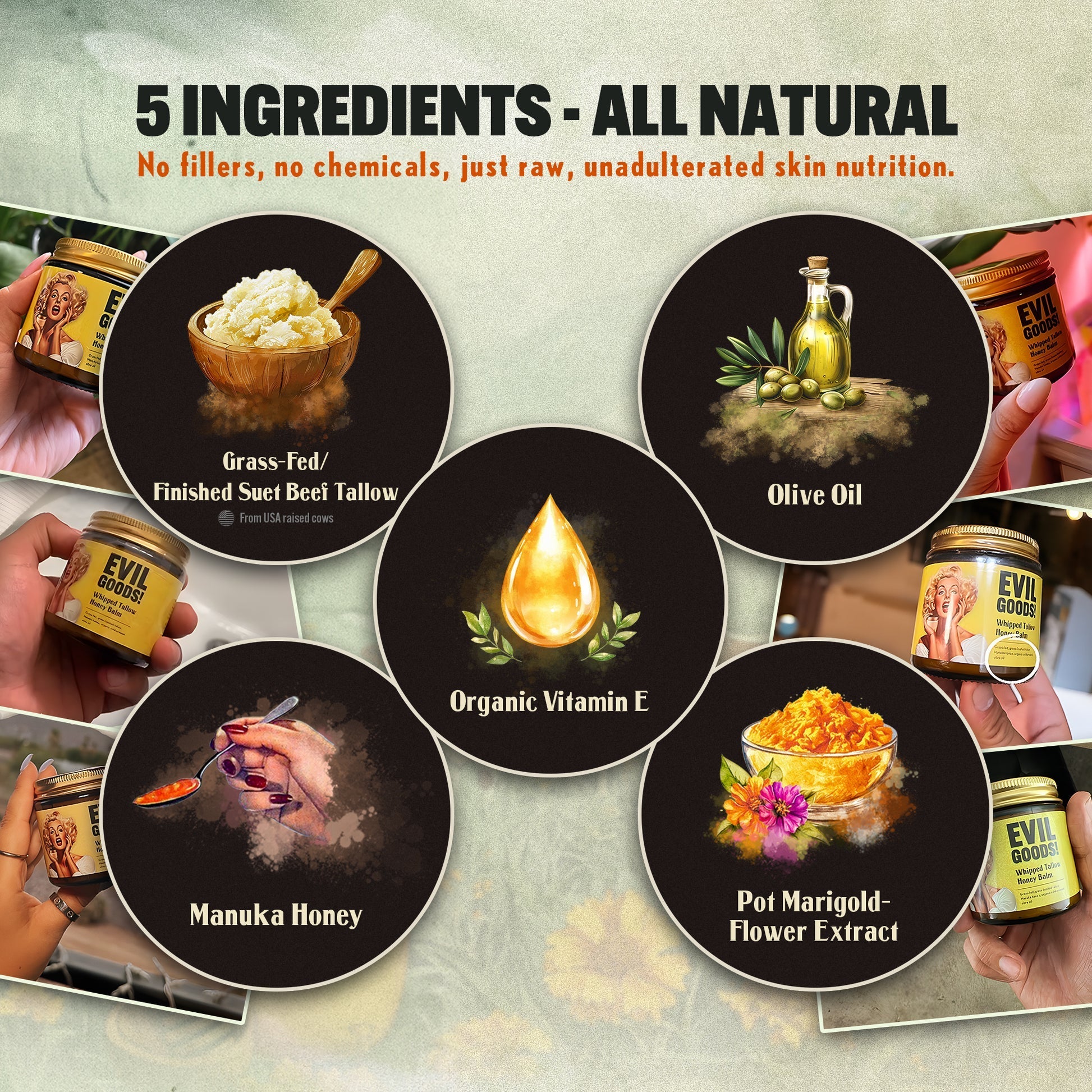 EvilGoods! Baume Fouetté au Suif de Bœuf et au Miel de Manuka